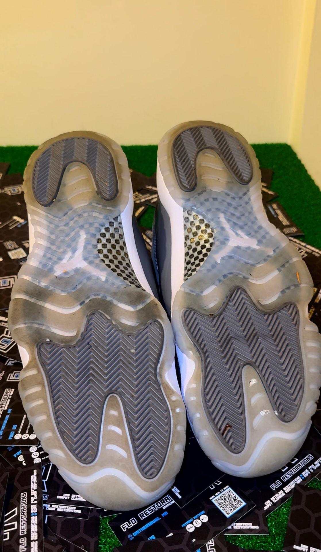 Jordan 11 · Cool Grey before restoration by Flo Restorations